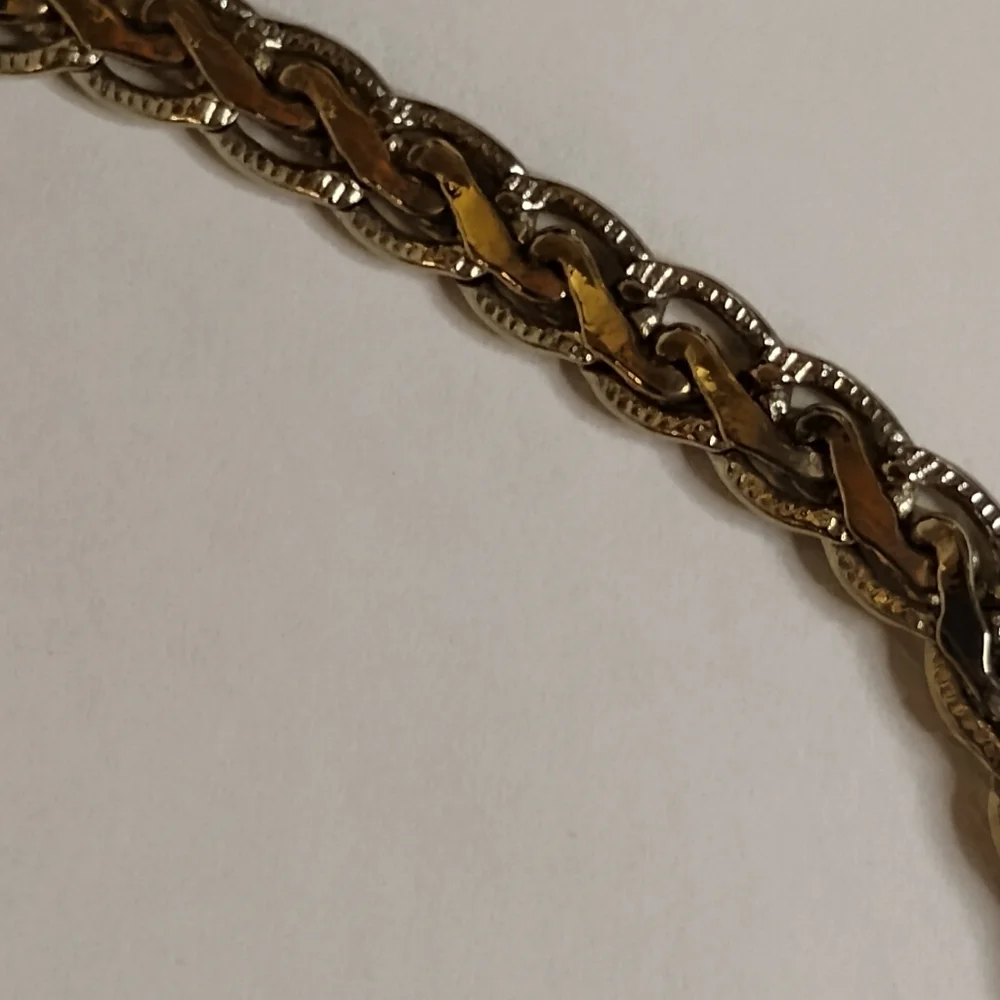 Unisex 925 Signed Sterling Silver Chain Polished and Texture Design‎ 20 inches